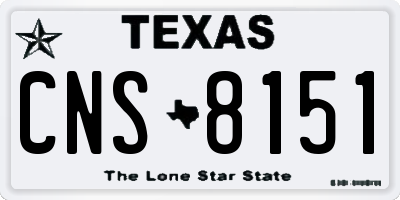 TX license plate CNS8151