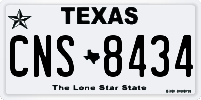 TX license plate CNS8434