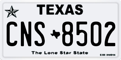 TX license plate CNS8502