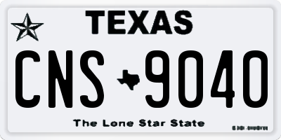 TX license plate CNS9040