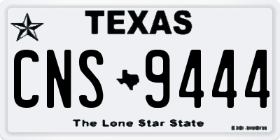 TX license plate CNS9444