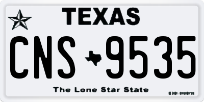 TX license plate CNS9535