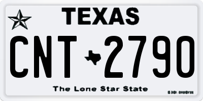 TX license plate CNT2790