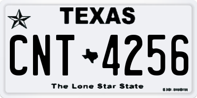 TX license plate CNT4256