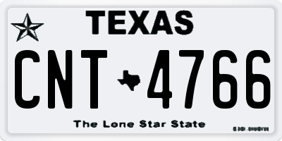 TX license plate CNT4766