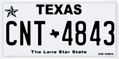 TX license plate CNT4843