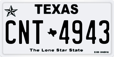 TX license plate CNT4943