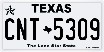 TX license plate CNT5309