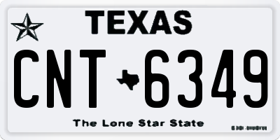 TX license plate CNT6349
