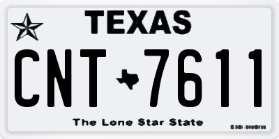 TX license plate CNT7611
