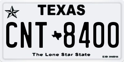 TX license plate CNT8400