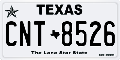 TX license plate CNT8526