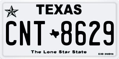 TX license plate CNT8629