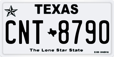 TX license plate CNT8790