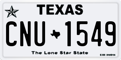 TX license plate CNU1549