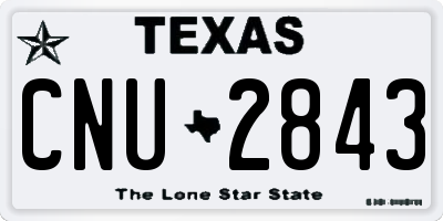 TX license plate CNU2843