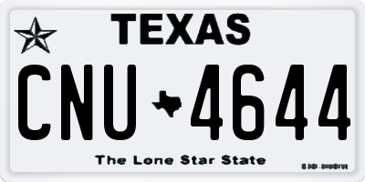 TX license plate CNU4644
