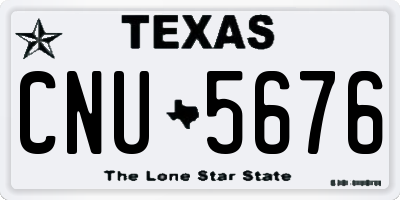 TX license plate CNU5676