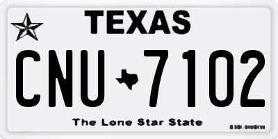 TX license plate CNU7102