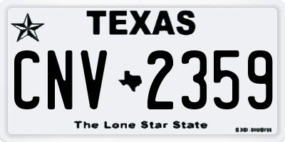 TX license plate CNV2359