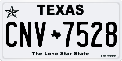 TX license plate CNV7528