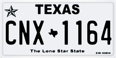 TX license plate CNX1164