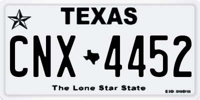 TX license plate CNX4452