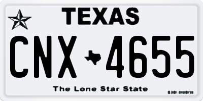 TX license plate CNX4655