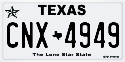 TX license plate CNX4949