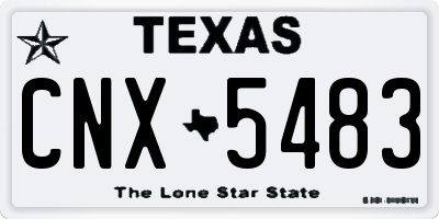 TX license plate CNX5483