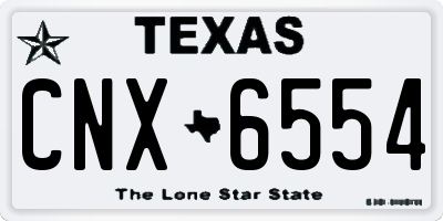 TX license plate CNX6554