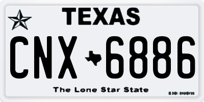 TX license plate CNX6886