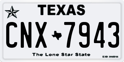 TX license plate CNX7943