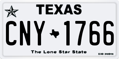 TX license plate CNY1766