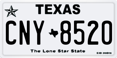 TX license plate CNY8520