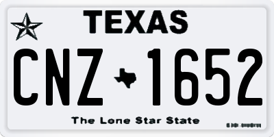 TX license plate CNZ1652