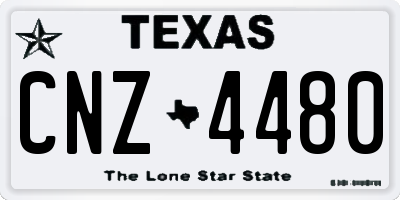 TX license plate CNZ4480