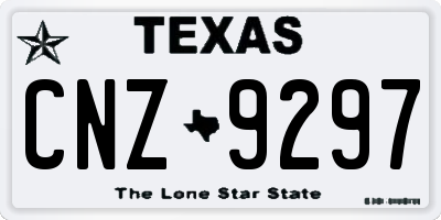TX license plate CNZ9297