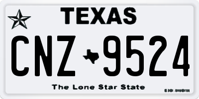 TX license plate CNZ9524
