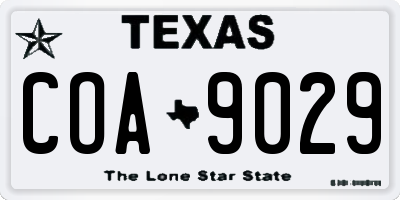 TX license plate COA9029