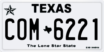 TX license plate COM6221