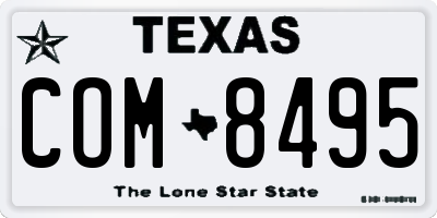 TX license plate COM8495