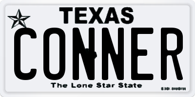 TX license plate CONNER