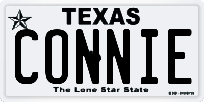 TX license plate CONNIE