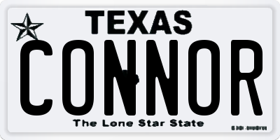 TX license plate CONNOR