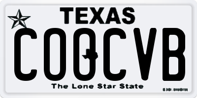 TX license plate COOCVB