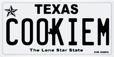 TX license plate COOKIEM