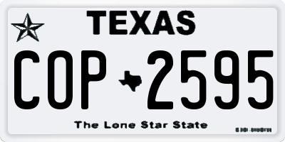 TX license plate COP2595