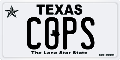 TX license plate COPS