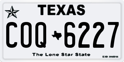 TX license plate COQ6227